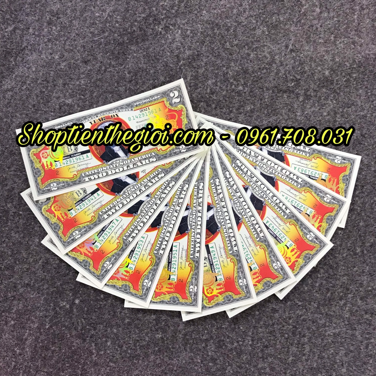 Tiền 2 USD Hình Con Trâu SERI Năm Sinh - SP005151